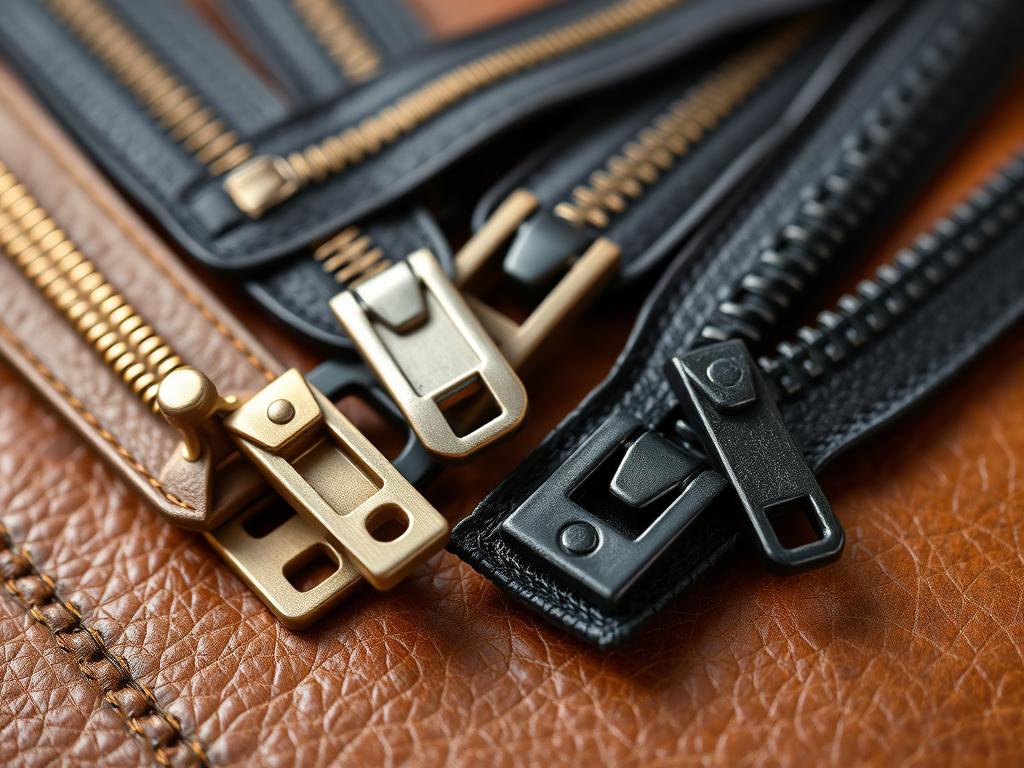 Leather zip