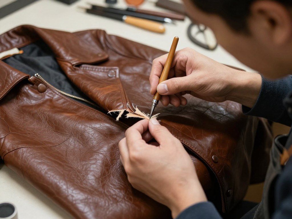 Leather Jacket Length Shorten