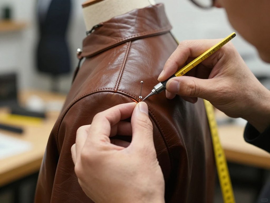 Leather Jacket Shoulder Take In